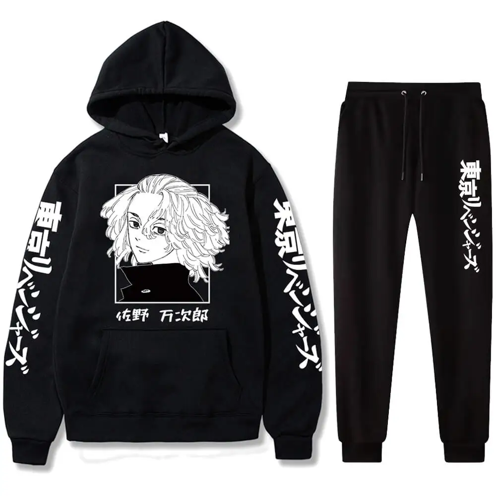 

Japanese Anime Tokyo Revengers Hoodie Pants Sets Men Women Long Sleeve Printed Tracksuits Manga Casual Jogging Suits 2piece