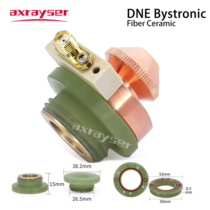 DNE Bystronic Laser Ceramic Nozzle Holder 2500/2700/3100/3501/3502 Insulation Ring Air Inlet Duct Fiber Laser Cutting Head Parts enlarge