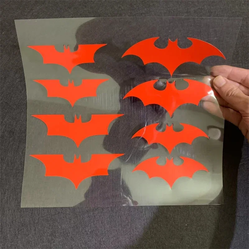 

8 шт./компл., наклейки на автомобиль с летучей мышью, значок с летучей мышью, этикетка с хвостом, стильная этикетка, боковое украшение, модификация, крышка, царапины, водонепроницаемые наклейки с летучей мышью