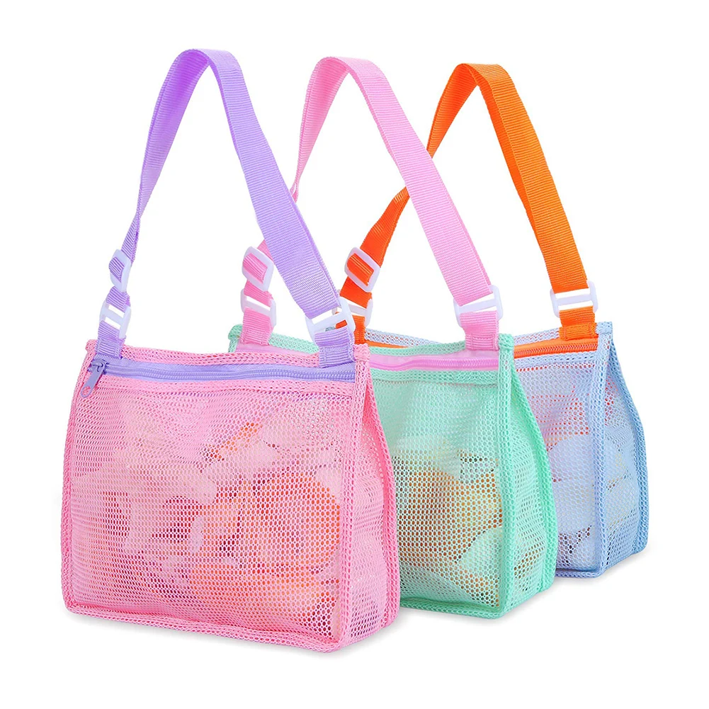 

Children Outdoor Toys Storage Bags Swimming Towels Accessories Organizers Bags Sand Away Foldable Portable Mesh Bag