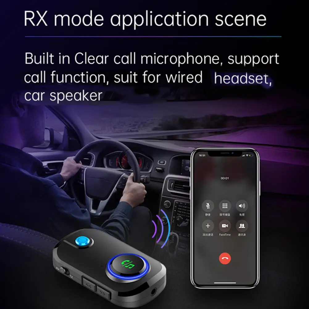 

Приемник Bluetooth портативный передатчик Bluetooth V5.0 обновленный чип V5.0 адаптер Bluetooth 2 в 1 передатчик и приемник