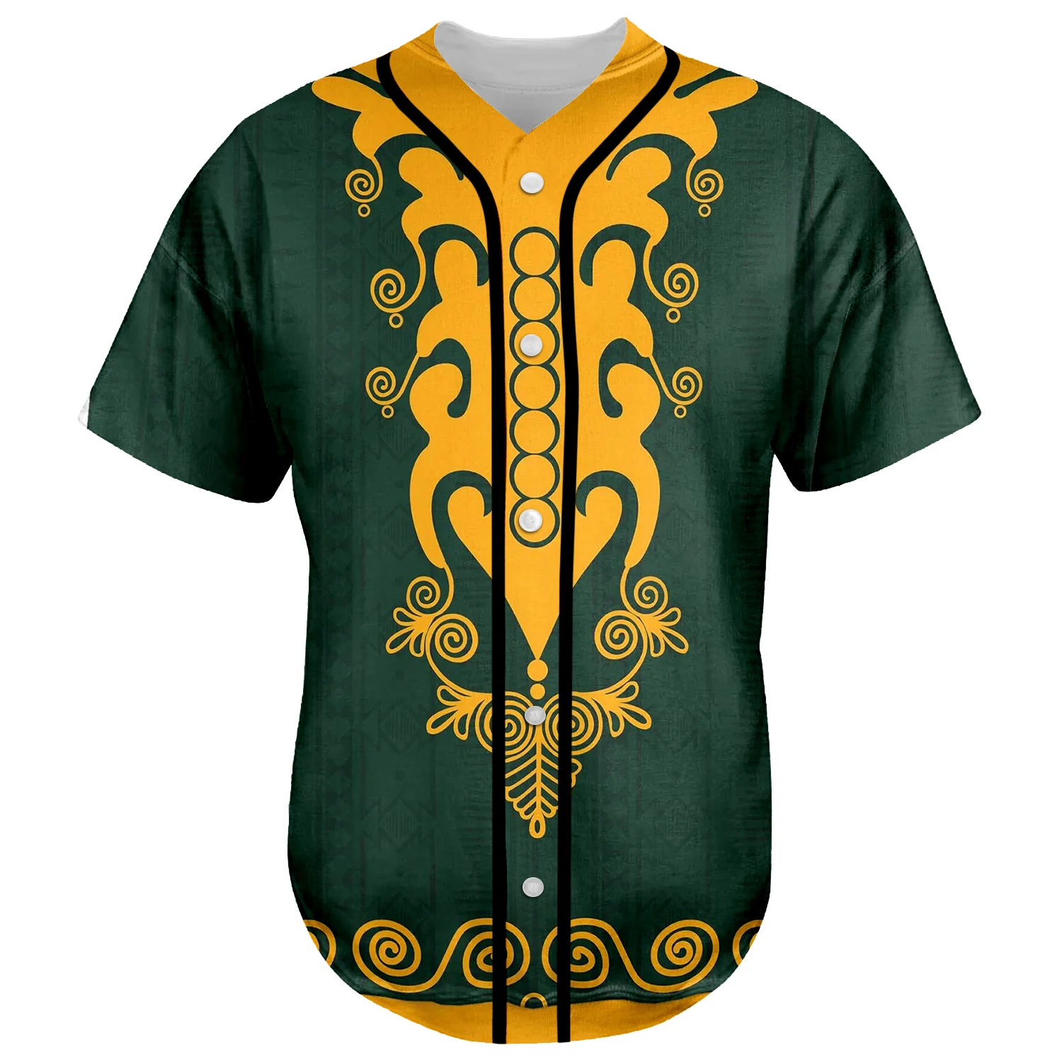 Black History County South Africa Springbok Rugby Tribe Tattoo 3DPrint Summer Harajuku Baseball Jersey Shirts Short Sleeves X2