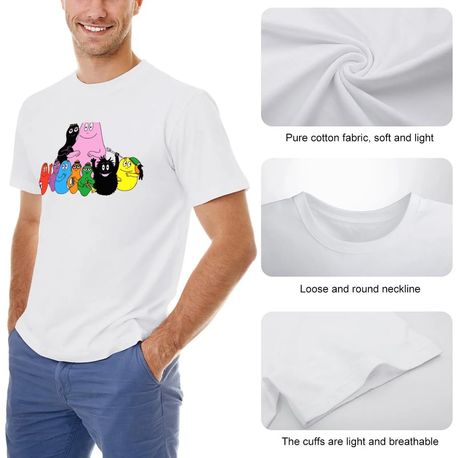 Футболка Barba милая одежда в стиле аниме рубашки футболки с рисунком мужские