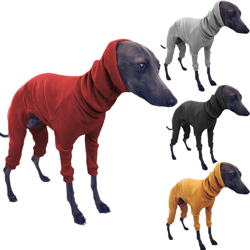 Whippet Italian Greyhound Clothes Lightweight Dog Jumpsuit for Medium Large Big Dogs Turtleneck Pet Pajamas Onesies for Shepherd