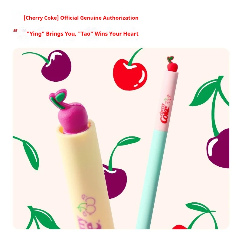 Фото Ручка-роллер KACO FIRST Cherry Coke (совместный выпуск), 0.5 мм, с черными чернилами, большой объем, для студентов, канцелярские товары для офиса №5