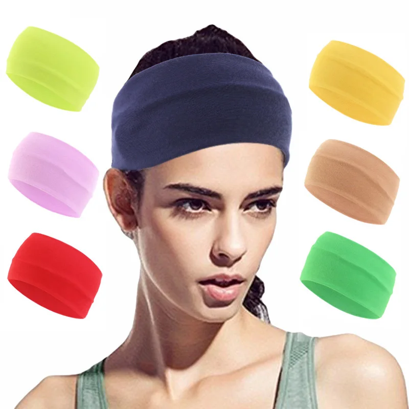 

Sports Yoga Wide Headbands Women Solid Color Elastic Hair Band Stretch Sweatband Makeup Hairbands Girl Fashion Hair Accessories