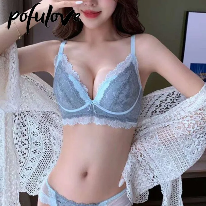 

Нижнее белье для женщин, кружевной бюстгальтер без бретелек, закрывающий грудь