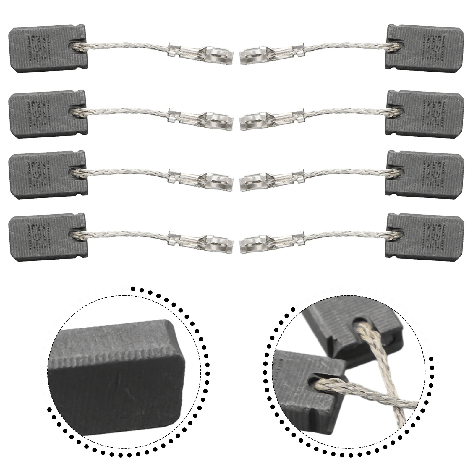 6 шт. 5*10*17 мм угольные щетки карбоны двигателя карбон для Bosch GWS 1000 1100 1400 10 11 14 15-125