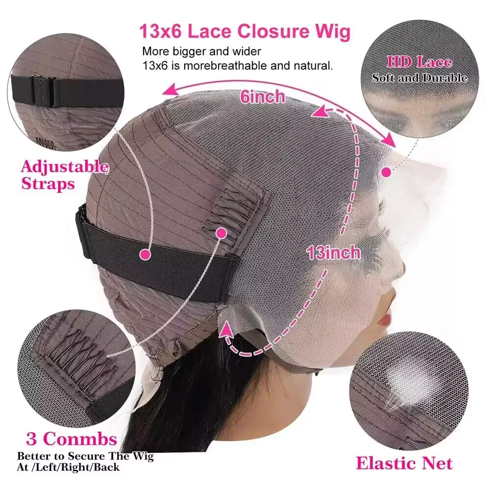 Парик фронтальный с глубокой волной 13x6 hd парик из натуральных волос на сетке