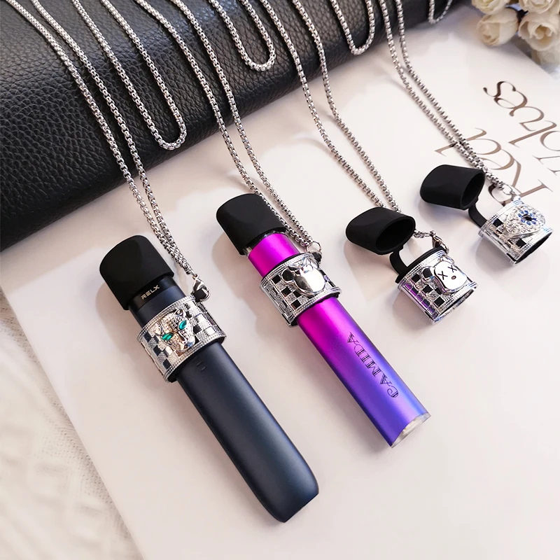 

Metal design For RELX lanyard Case For RELX Infinity Classic Phantom 1 4 5 th With Lanyard Ring Transparent Case Accessor