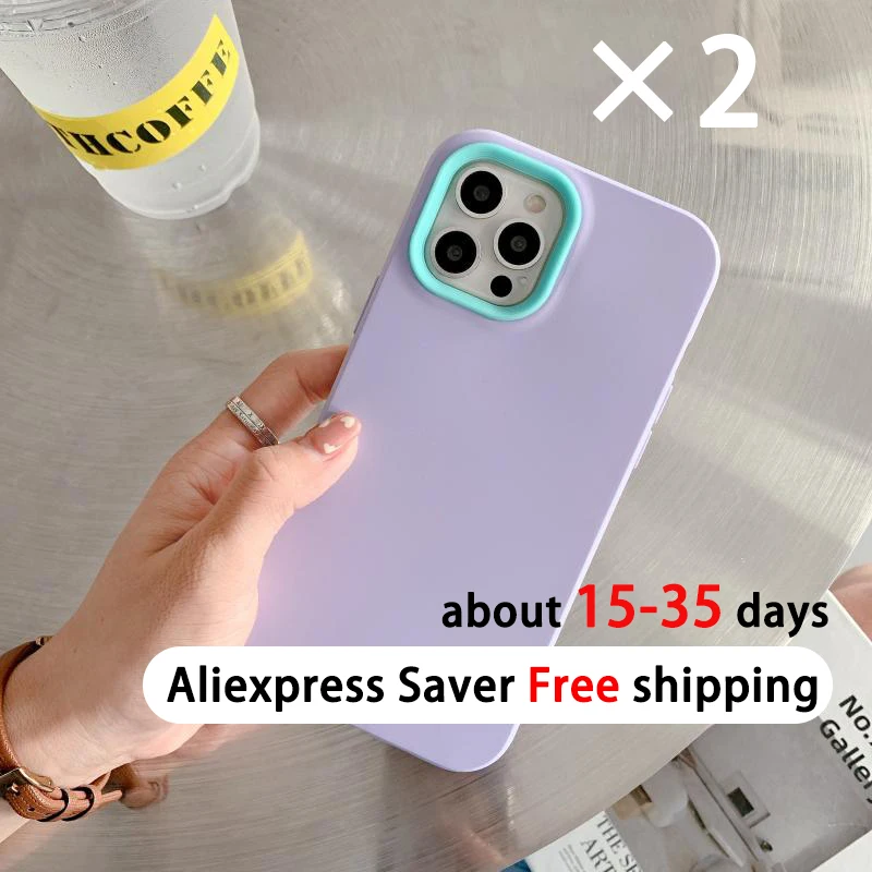 

Candy Bumper Case For Iphone 12 Pro Max Xr Xs X 11 7 8 Plus 13 Pro Luxury Shockproof Soft Tpu Back Protective 3 In 1 Fundas 2pcs