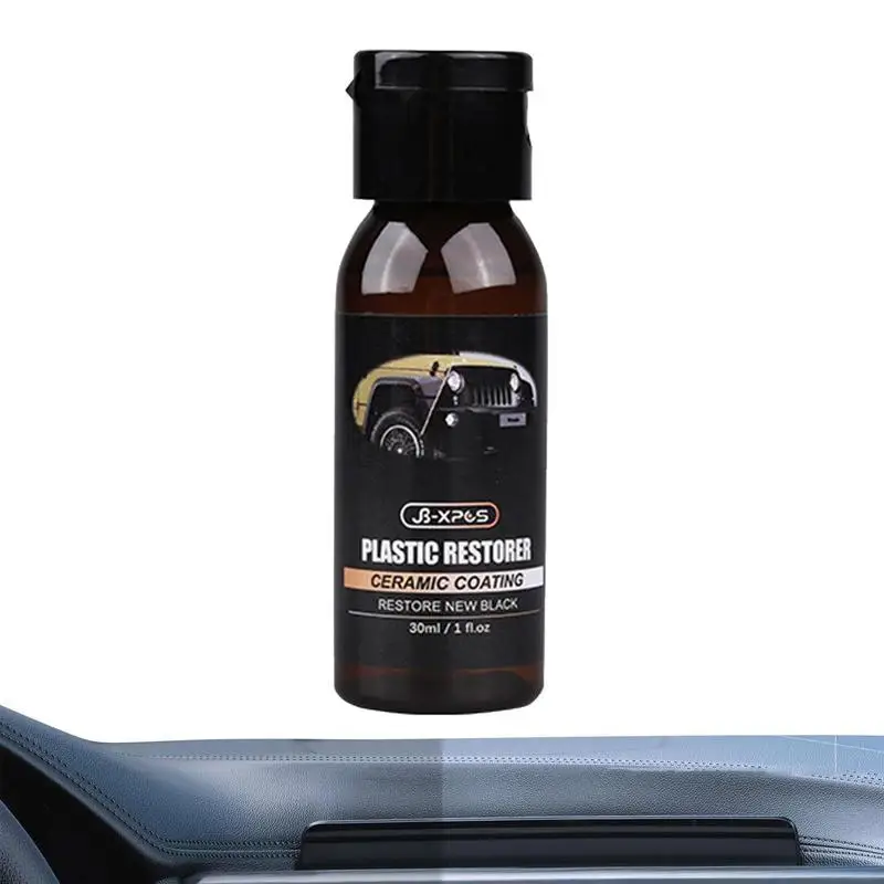 

Restorer Ceramic Coating For Car 30ml Trim Restorer Long Lasting Shine Restores Car Like New Seals & Shield Car's Clear Coat