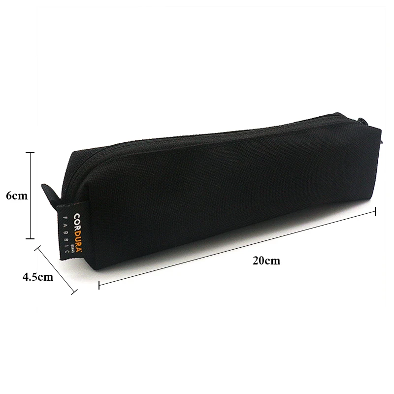 

Маленький прочный карандаш, простой черный косметичка на молнии, сумки для ручек, канцелярские принадлежности для школы и офиса, поставщики