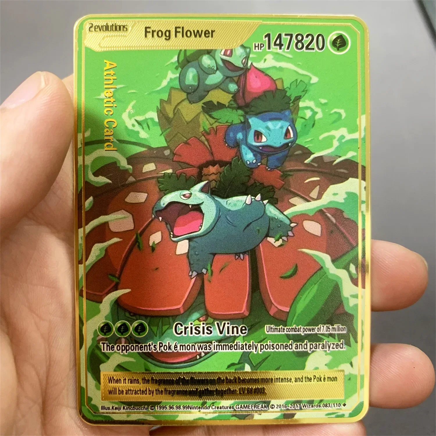 ポケモンカード 999999 Очки HP Pokemon Металлическая карта Charizard Golden Metal