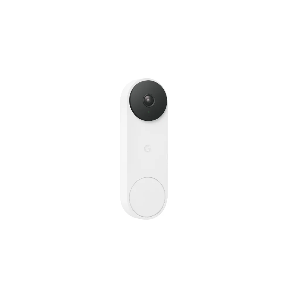 Nest Doorbell (Wired, 2nd gen) - Video Doorbell Camera - Doorbell Security Camera - Snow enlarge