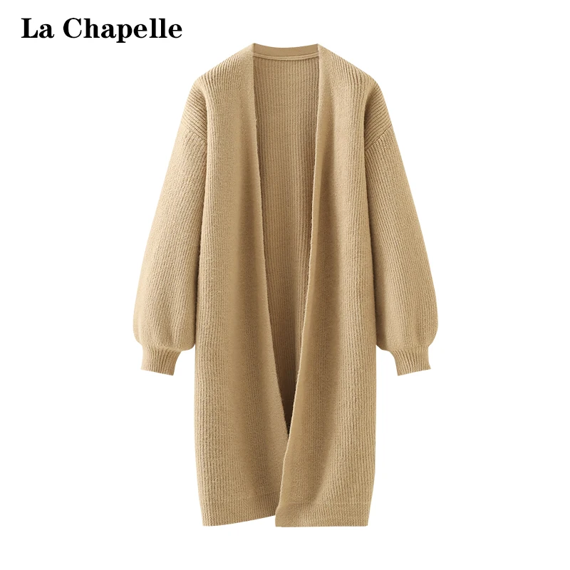 La Chabell 2023 осенне-зимний утолщенный мягкий клейкий вязаный кардиган High Sense Idle Sle