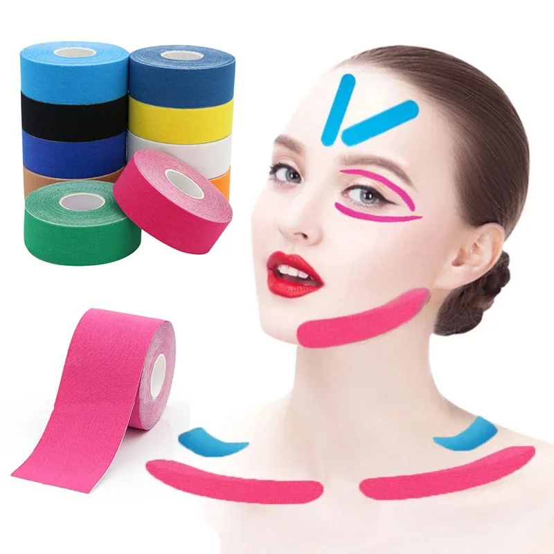 

2PCS of kinematic tape suitable for facial V-line neck eye lifting and wrinkle removal stickers skin care tools elastic bandages