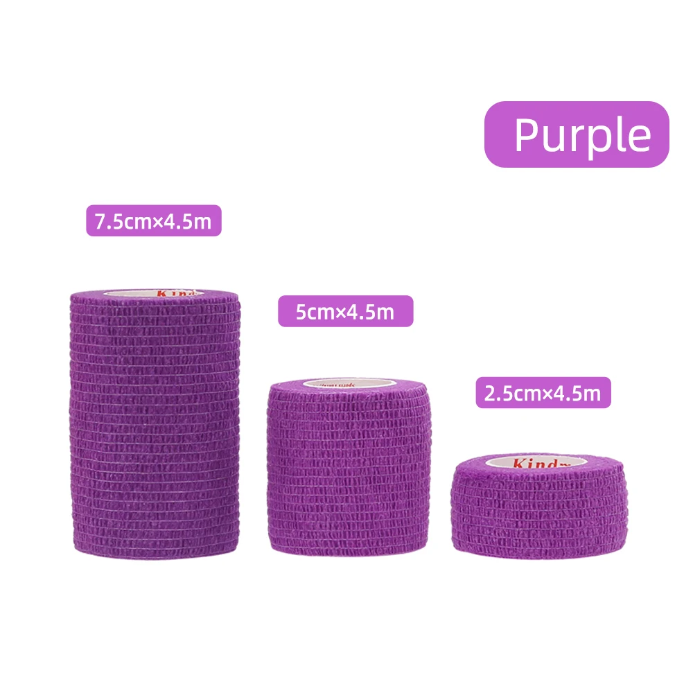 

Kindmax Purple Non-woven Sports Bandages Elastic Self-adhesive Bandages For Foot Finger Ankle Arm Injury Sport Knee Pad Support