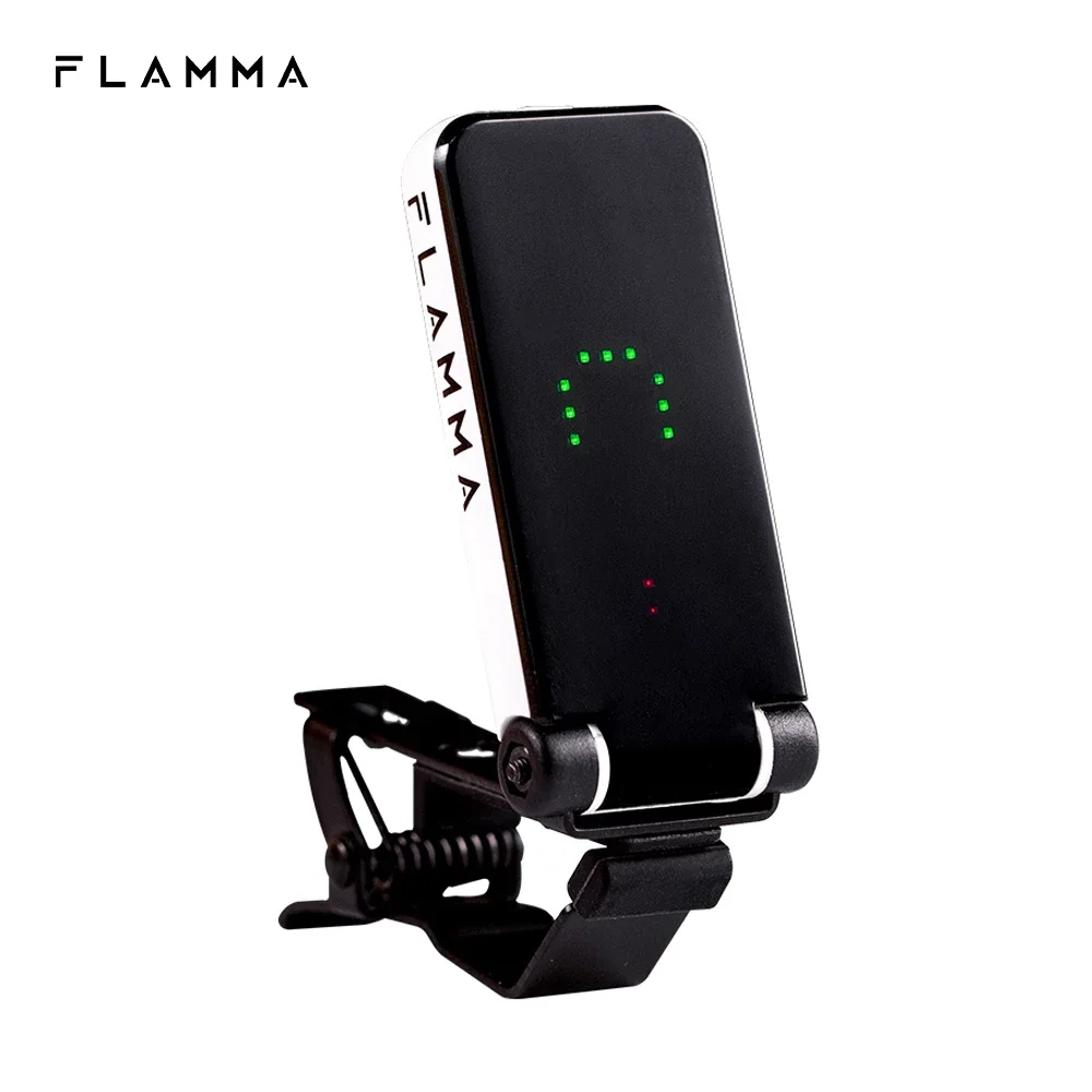 FLAMMA FT01 Clip-on Tuner for Electric Acoustic Guitar Bass Ukeleles All Instruments Christmas Gift