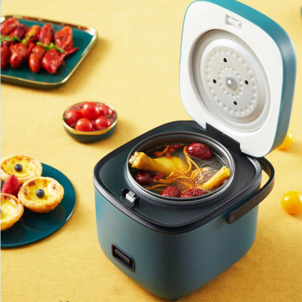 Mini Rice Cooker Multi-function Single Electric Rice Cooker Non-Stick Household Small Cooking Machine Make Porridge Soup 1.2L EU
