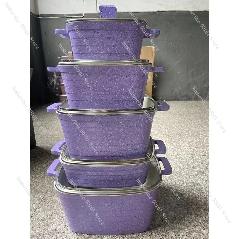 Бытовая кухонная кастрюля Dessini 10 шт. квадратный набор кухонной посуды