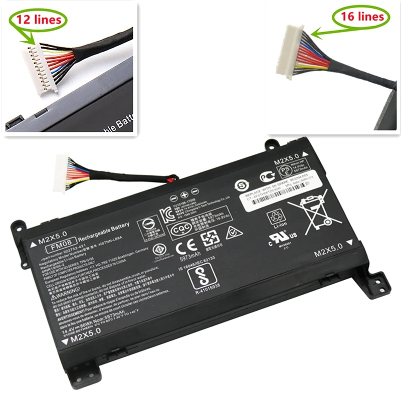 FM08086 Аккумулятор для HP Omen 17 AN020NP AN028NG AN033UR AN043NF AN049UR AN057UR AN060UR AN067NZ AN070NZ AN080NO AN087NG AN097NB