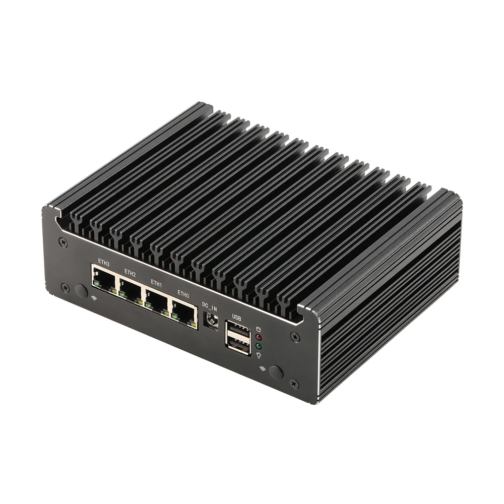 Micro Firewall Appliance,HUNSN RS41,Intel Celeron N4505,Mini PC,VPN,Router PC,AES-NI,4x2.5GbE I225 B3,4USB,DP,HD,SIM Slot,Type-C