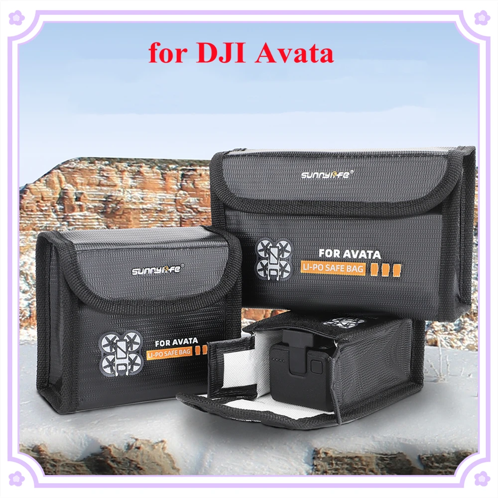 

For DJI Avata Battery Case Explosion Proof Bag Lithium Battery Safety Storage Box For DJI Avata Accessories