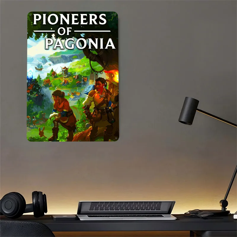 Фото Постеры с изображением игры Pagonia: винтажные металлические таблички, настенный декор, ретро-пластинки для украшения дома №4