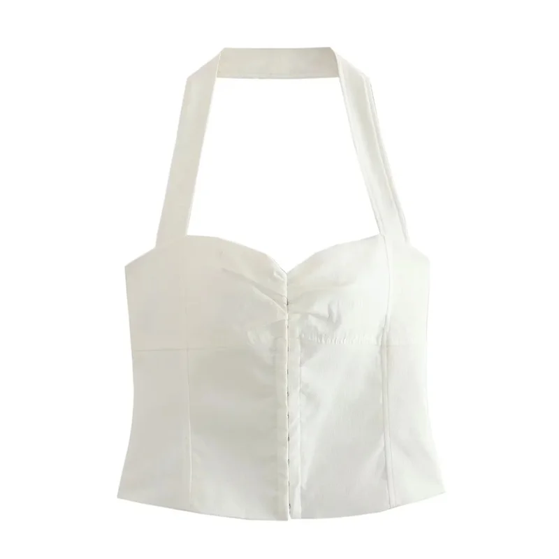 

Женский эластичный Топ из дымчатой эластичной ткани, на бретелях