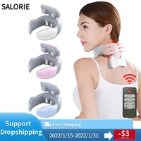 electric neck massager neck massage appliances heating cervical massager low frequency pulse ems tens muscle massage device