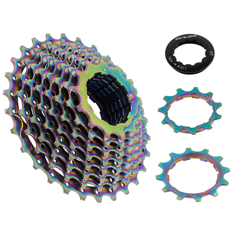 

GUB RS1028 Road Bike Freewheel 10S Speed 28T Electroplated Dazzling Ultra Light Cassette Rear Gear Bicycle Flywheel Bicycle Part