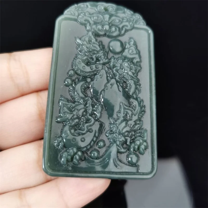 Лидер продаж ожерелье с подвеской из натурального нефрита голубого коулуна