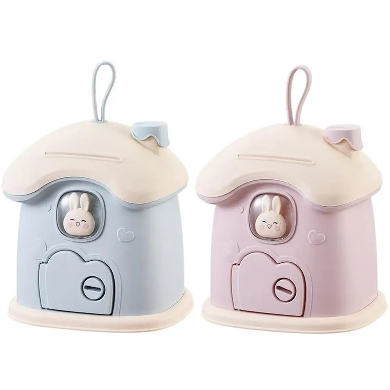 

Rabbit Piggy Bank Mushroom House Shaped Rabbit Kids Piggy Bank Cute Rabbit Creative Characteristic Money Box Cartoon Coin Box