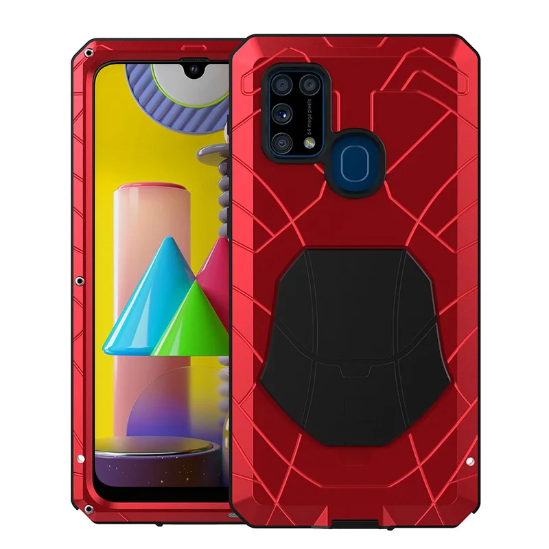 

Оригинальный чехол для телефона Samsung Galaxy M31, жесткий алюминиевый металлический протектор, полноразмерный чехол, противоударные аксессуары ...
