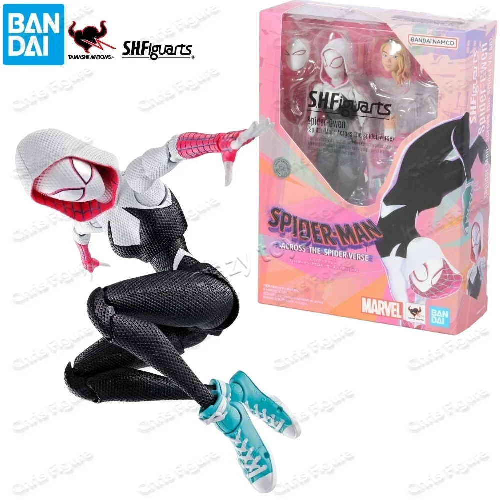 Фото В наличии: Bandai S.H. Коллекционная фигурка Figuarts Spider-Man: Across The Spider-Verse Гвен Майлз Моралес (переиздание) – подарок для любителей коллекционирования №1