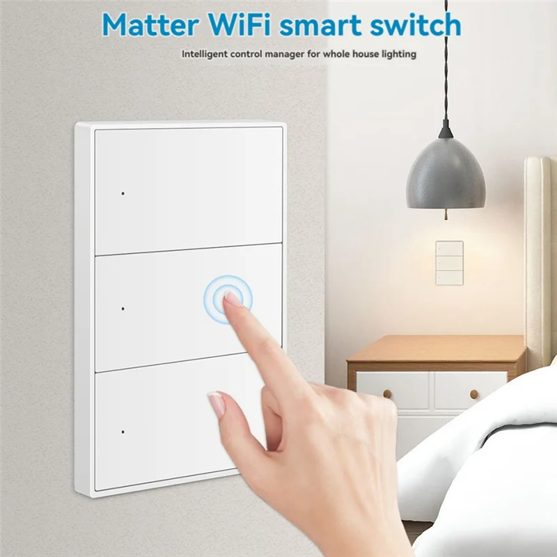 A95G Matter Wi-Fi умный переключатель настенного освещения Smart Control 1, 2, 3, 4, 6 кнопок Gangs для приложения Smartthings Homekit (art.: 3920d22d67705) - 3920d22d67705