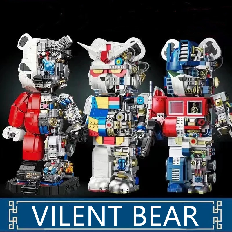 

3D Half-Body Mechanical Bear III Building Blocks Half Body Model Robot Violence Bear Bricks Sets Collection Toy For Kid Gift