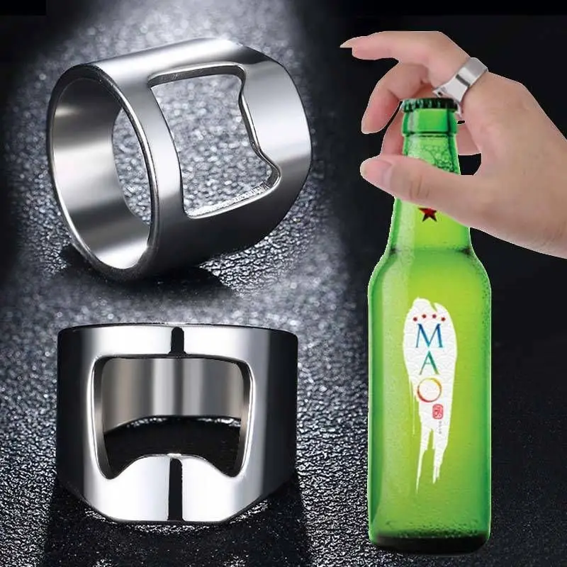 Finger Bottle Opener Ring 17mm/18mm/19mm/20mm Diameter Open Beer Ring Beer Bottle Opener Tool kitchen accessories gadgets