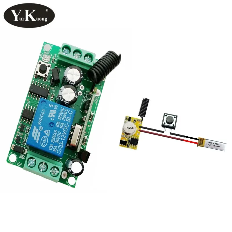 

Модуль передатчика кодирования PCB + приемник постоянного тока 12 В RF 3 В 3,7 В 4,5 В 5 В 6 В 9 В 12 В передатчик приемник пульт дистанционного управления Switch315/433