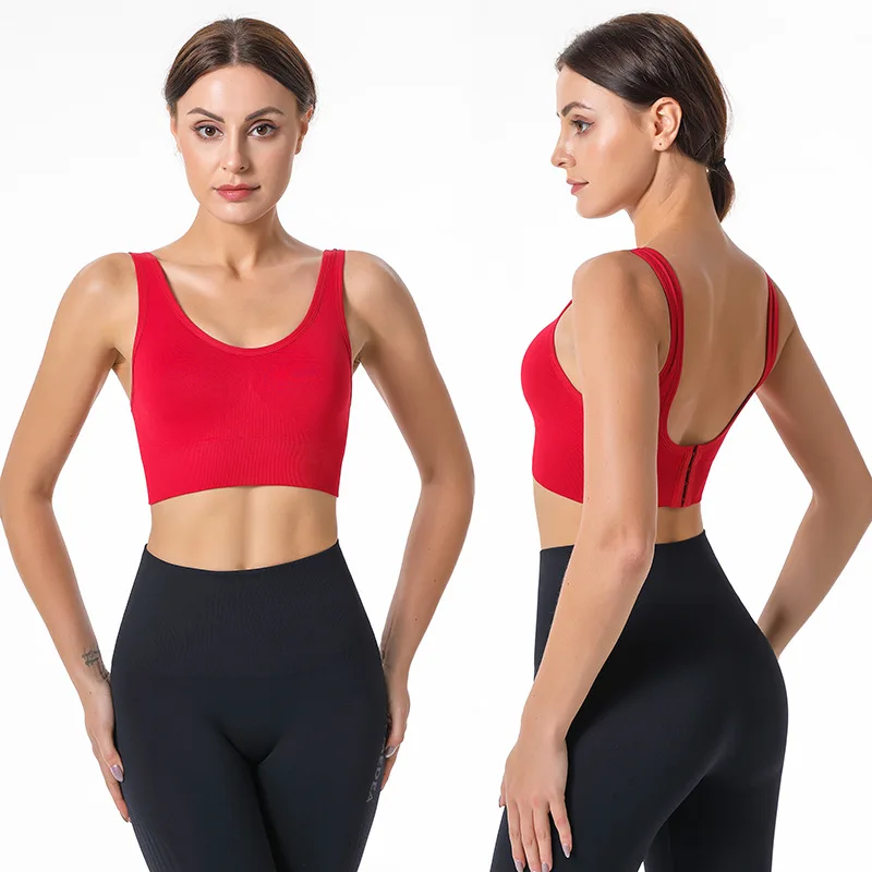 Women Sports Bras Push Up Wire Free Crop Top Fitness Gym Adjustable Breathable Top Sexy Running Yoga Sportswear Bralette Bandeau