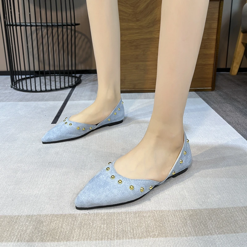 

Женские туфли-балетки на плоской подошве, повседневные туфли на плоской подошве, Размеры 35- 43, для лета, 2022