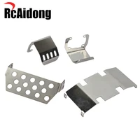 rcaidong stainless steel chassis armor protection skid plate set for scx10 ii 90046 90047 110 rc crawler car upgrade parts