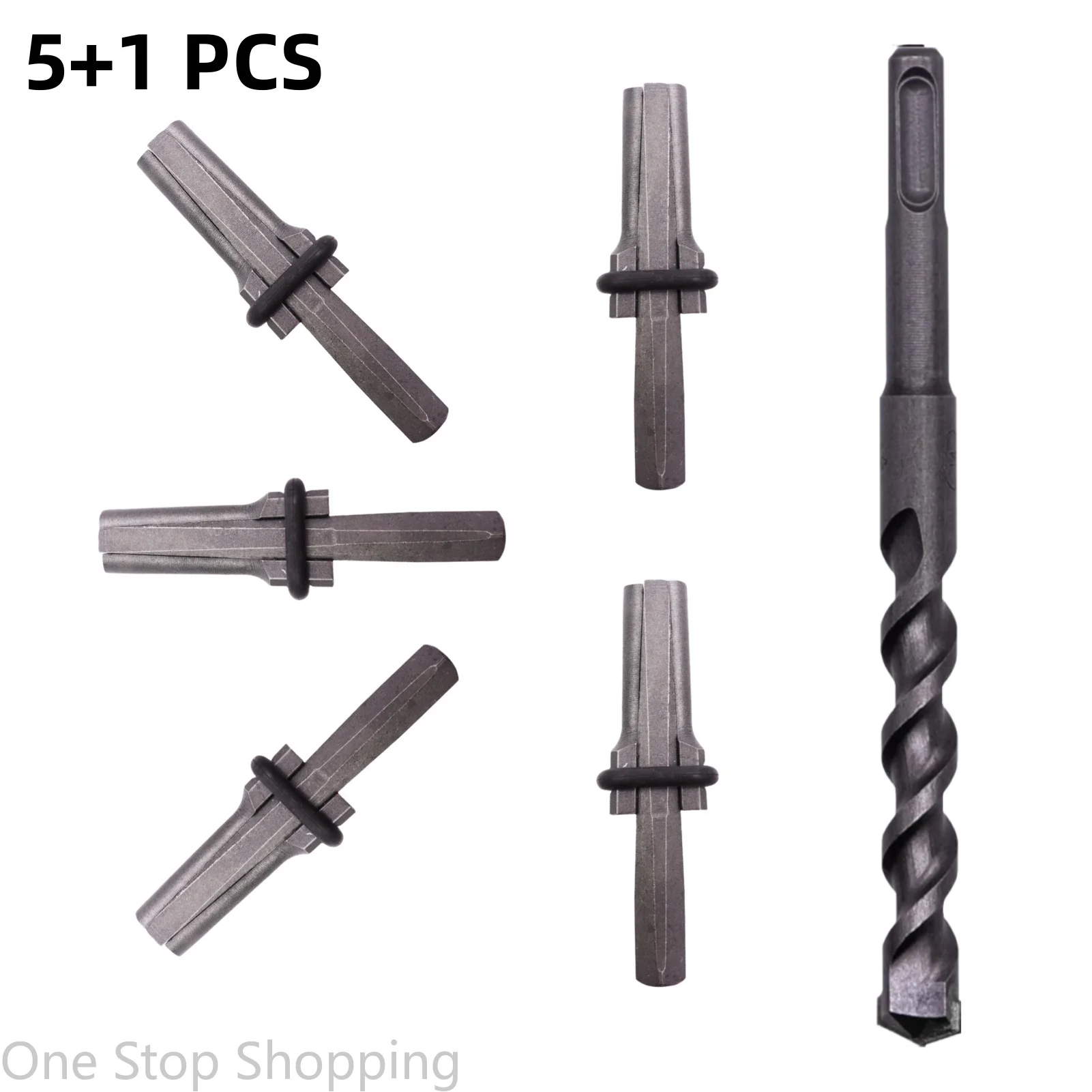 5 + 1 шт. клиновидный отбойный молоток и дрель для камня разветвитель перьевые