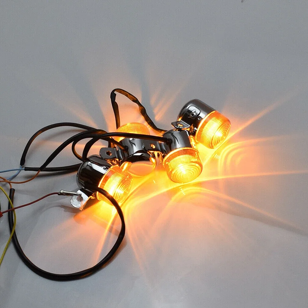 4 шт. Янтарные указатели поворота для Honda CHALY DAX CF50 CF70 CT70 ST50 ST70 ST90 Z50 Мотоцикл TURN SIGNAL