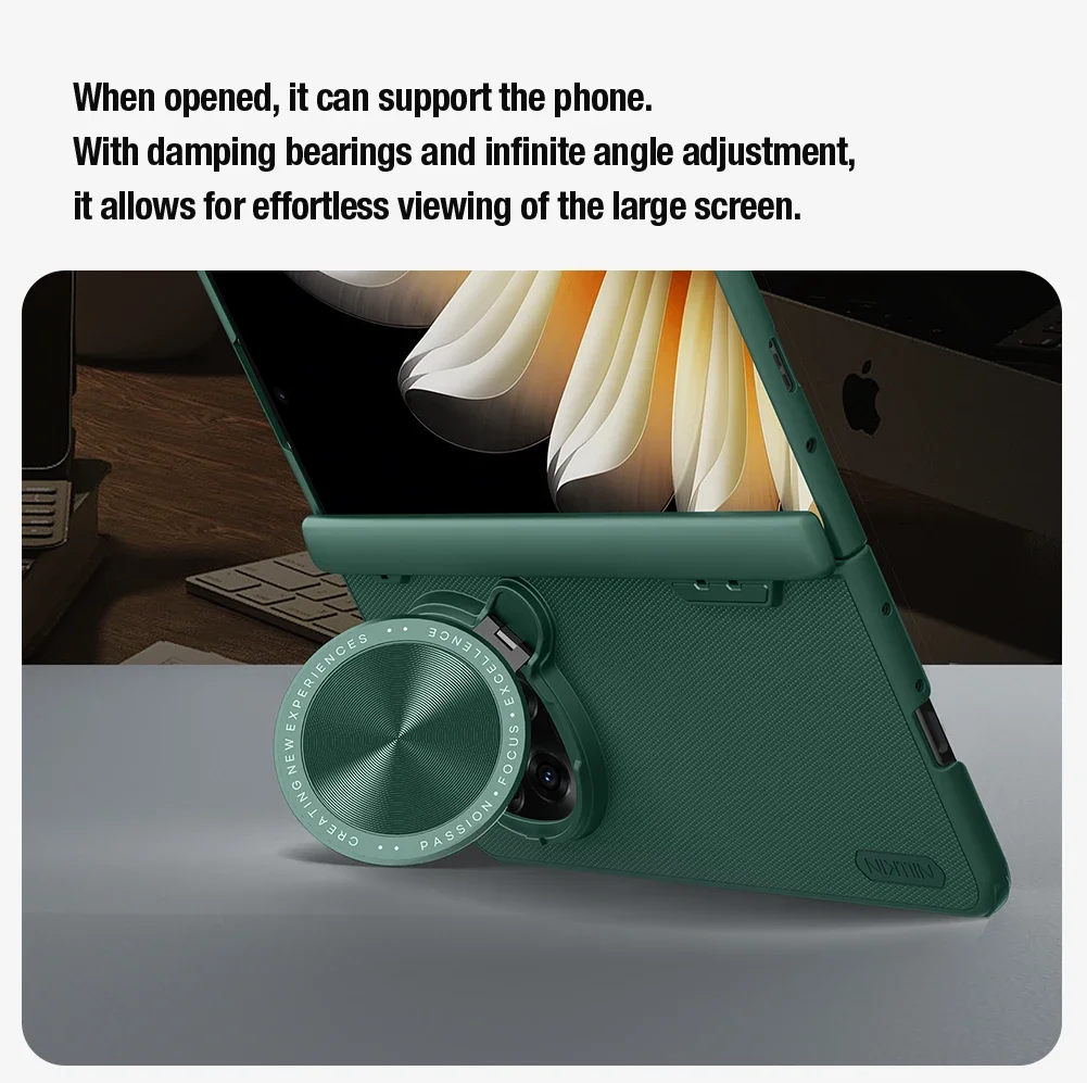 Фото Складной чехол для OPPO Find N5 5G, матовый чехол Nillkin с подставкой, чехол для камеры, защита конфиденциальности объектива №4