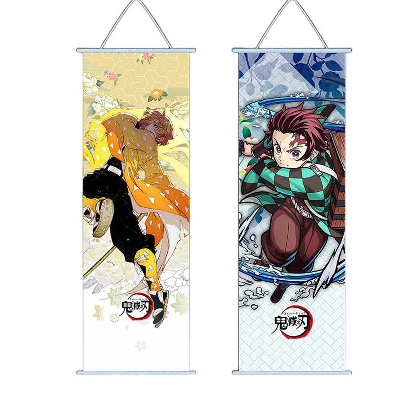 

Ghost Killing Blade Kamado Nezuko Kamado Tanjirou Surrounding Purgatory Two-Dimensional Silk Anime Foreign Trade Hanging Poster