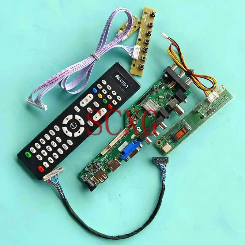 

Плата контроллера цифрового монитора DVB для CLAA141XC01 CLAA141XF01 LVDS 20 Pin 14,1 "1024*768 Комплект HDMI-совместимый VGA AV RF 1-CCFL