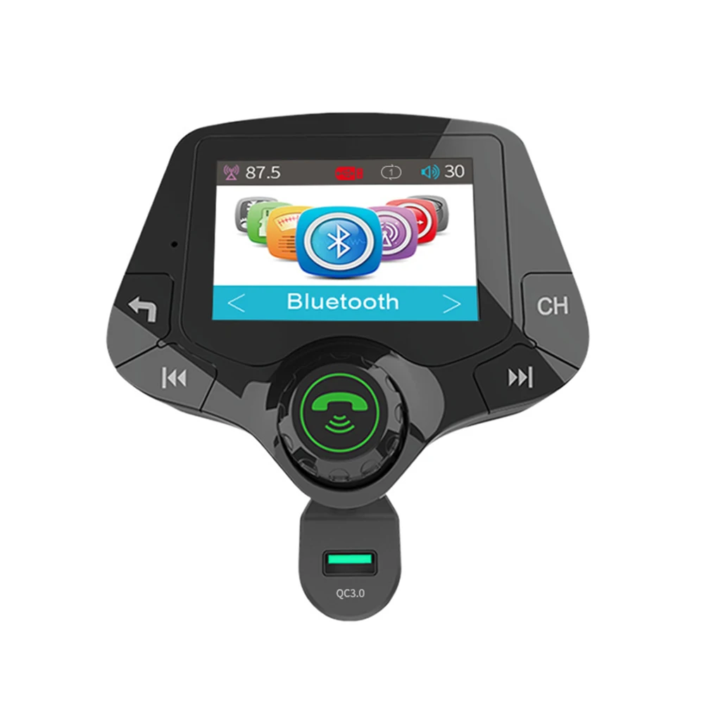 

2022 G24 Car-mounted MP3 Bluetooth Player Large Color Screen QC3.0 Fast Charger FM Transmitter Receiver