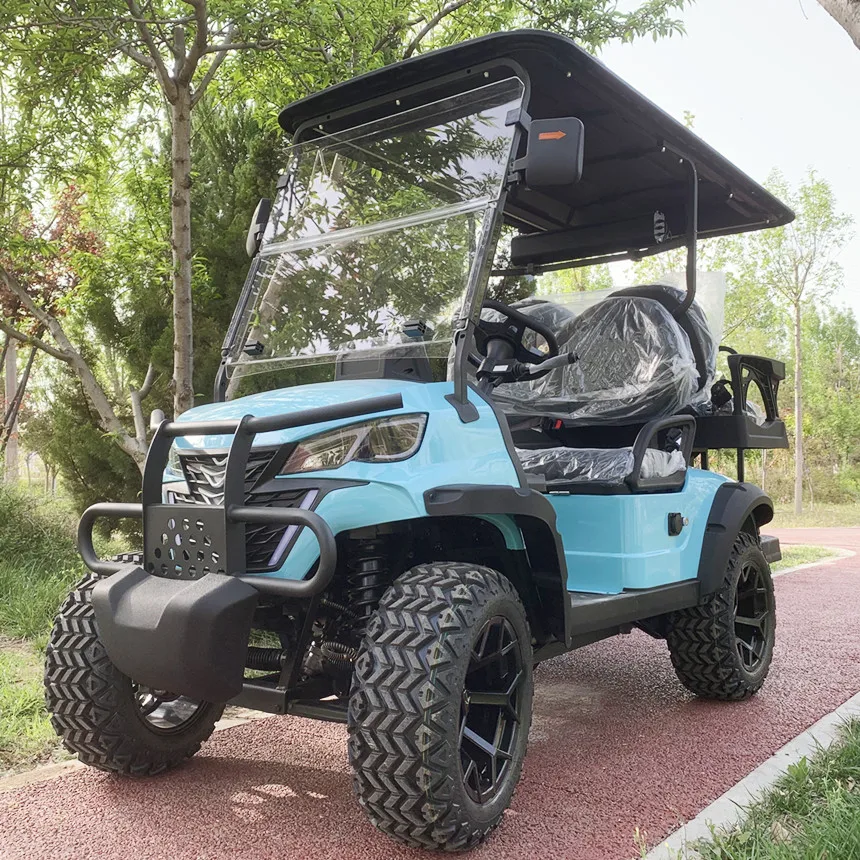 Лучшая цена на электрические тележки для гольфа в США 4 места 72 В литиевая батарея